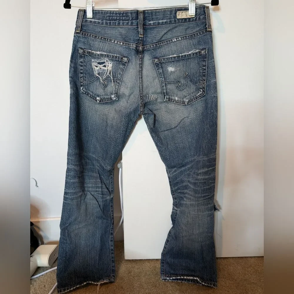 AG Adriano Goldschmied Distressed Ex-Boyfriend Crop Jeans - Picture 9 of 16